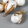 Decor for creativity plastic "Pearl in a sink with a loop" set of 5 pcs 1.2x1.6 cm