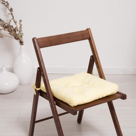 A set of pillows for a chair 35x35cm 2pcs, cell, yellow, fire, chip cotton 100%