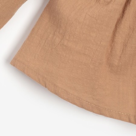 A set for a girl (tunic, shorts) minku beige color, height 68-74 cm-8