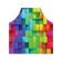 Apron kitchen with a photo print "Rainbow blocks", adjustable, size OS