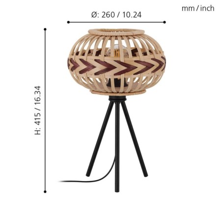 DONDARION table lamp, 1x40W E27, black color-1