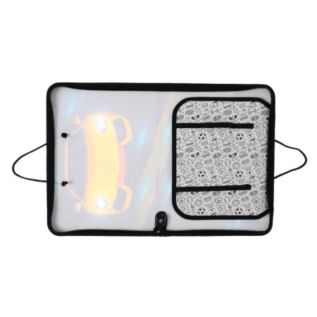 A4 labor folder with handles, 325 x 230 x 25 mm, zipper around, hinged bar, plastic, PTR-6 calligrata "car"-5