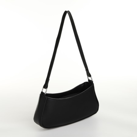 Bag Women's Baget with a zipper, black color-1