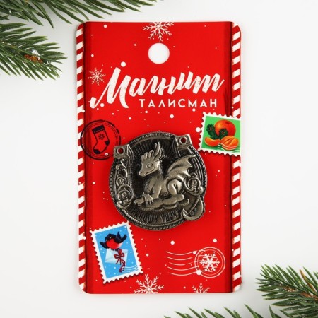 Magnet "Winter Mail", diam. 4 cm-1