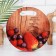 Defense and serving board with "Berries" decor d25x0.55 cm, plywood