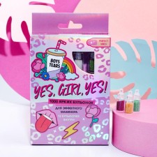 A set of broths for the decor of nails Yes, Girl, Yes!, 12 colors