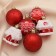 A set of jewelry plastic 6 pcs "holiday" (4 balls, 2 houses) 6 cm, red