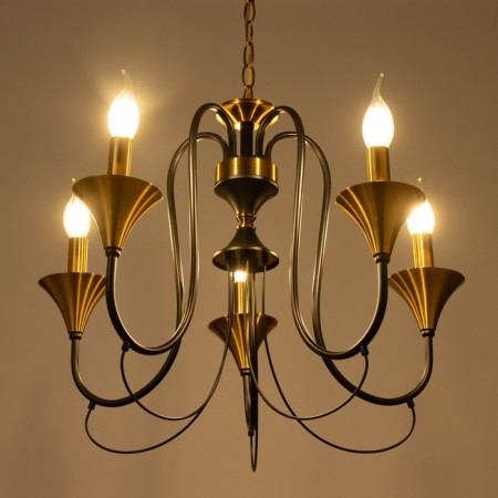 Elimin chandelier 5he14 40W black and gold 56x75x56 cm Bayerlux-3