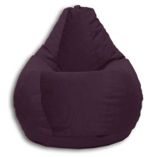The hand-bag “pear” is positive carat, size xxxl, diameter 110 cm, height 145 cm, velor, purple color