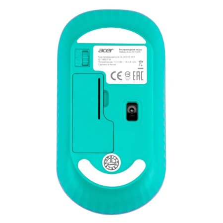 Acer OMR200 Mouse Green/Purple Optical (1200DPI) Wireless USB for a laptop (2BU 102939-1