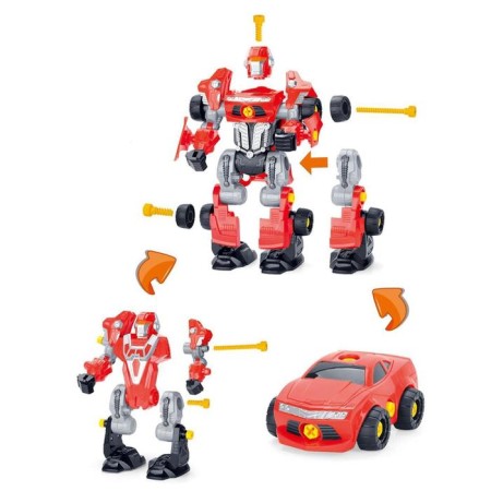Design machine "Mega Robot", 3 in 1, with a light screwdriver, works from batteries-1