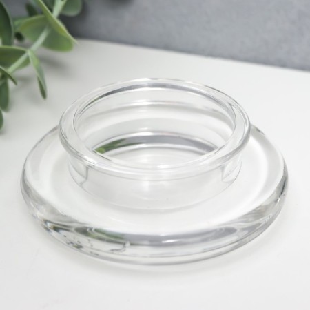Glass Glass for 1 candle "Anta" D-4.5 cm Transparent 8.5x8.5x2.5 cm-1