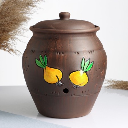 Bank for storing onions 5 l, painting, hammering-4