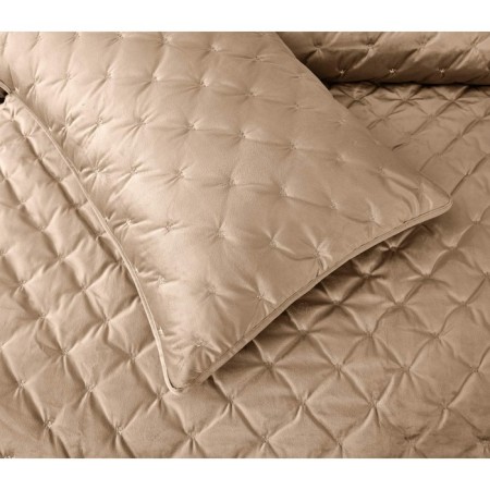 Kit: bedspread, pillowcase, size 240x260 cm, 50x70 cm - 2 pcs, beige color-3