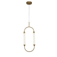 Suspended indigo, 14005/1pgold. 1x8W, LED, 660LM, 4000K, 235x235x665/2180 mm, color transparent color