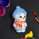 New Year's figure for painting with the suspension "Snowman boy" 12x8cm