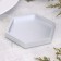 Summary "Hexagonnik. Marble" from gypsum, 9.7x1.3x1cm, silver
