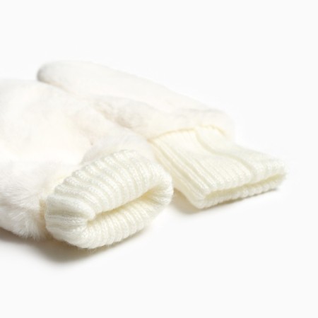 Women's mittens, beige color, size 18-2