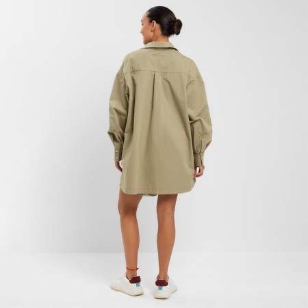 Women's suit (shirt, shorts) minku: overSize color green, size 42-2