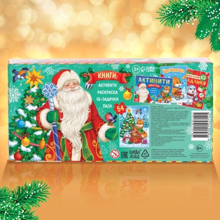 Gift set "Parcel from Santa Claus": Books + Toy Color Mix + Puzzle-11