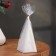 Decorative candle "Pentang's cone", 7.5x12.5 cm, white