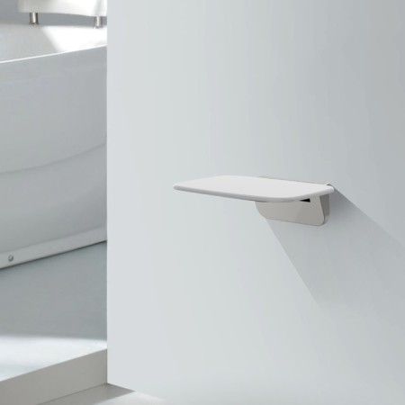 Shower seat Wasserkraft SS401, 350x330x50 mm, folding, polypropylene, white-1