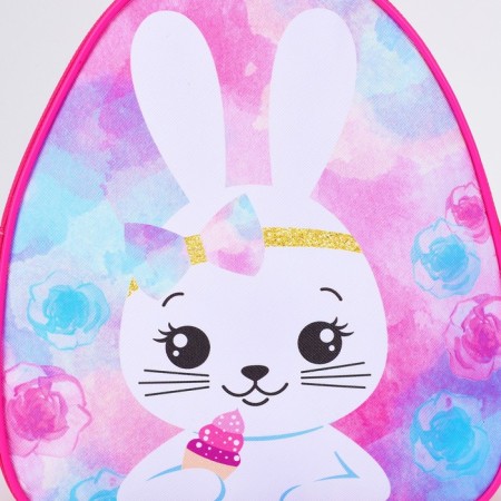 Baby backpack for a girl "Bunny with Kexik", rn. 23x20.5 cm-4