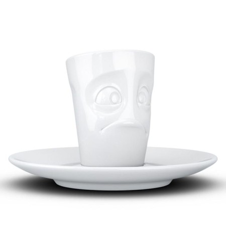 Coffee cup with a saucer TASSEN BUFFLED, 80 ml, white color-6