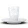 Coffee cup with a saucer TASSEN BUFFLED, 80 ml, white color