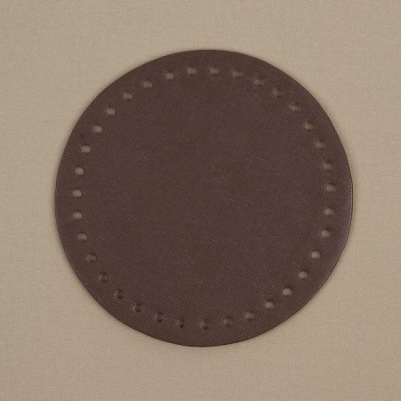 Donce for a bag, round, d = 18 cm, brown color-1