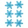 Decor "Snowflakes" on a glue base, set 6 pieces, blue color