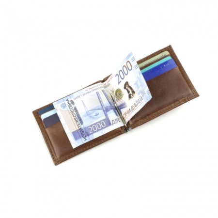 ZK302-5 clip for bills ZK302, brown matte - 5-3