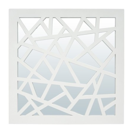QWERTY mirror "Turin", decorative, 40x40 cm, white color