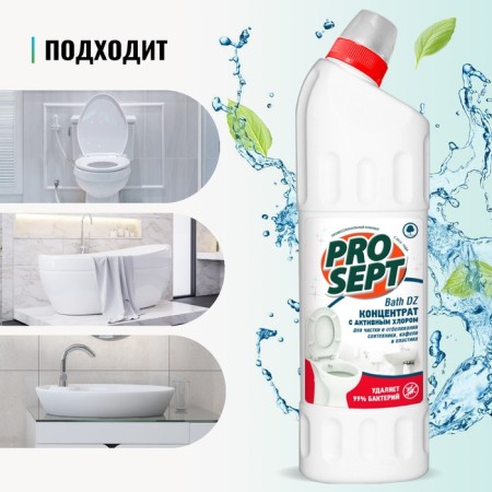 Whitening gel for cleaning plumbing Bath DZ, concentrate, 1l-4