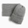 Kit for girls (hat, snood), gray color, size 50-54