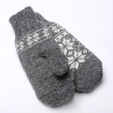 Women's mittens, gray color, size 20-22-1