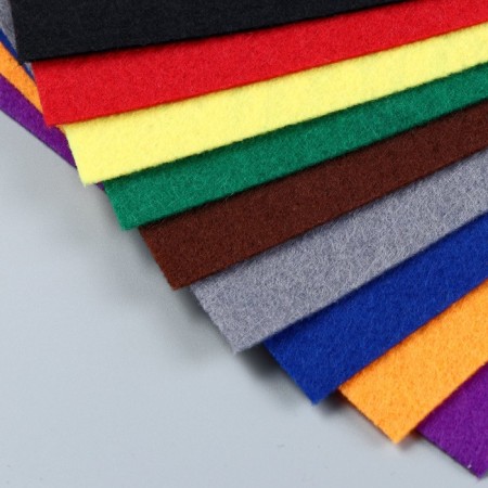 A set of felt (soft) 1 mm 20x30 cm 10 sheets. Assorted-1