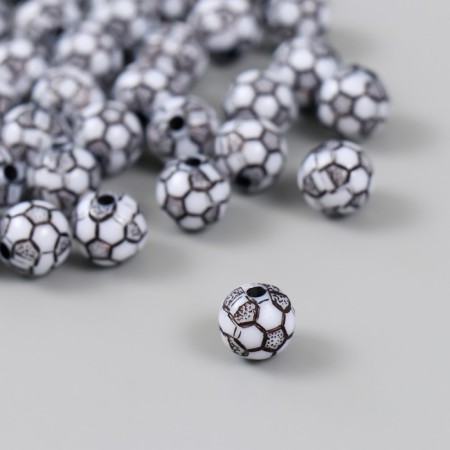 Beads for creativity plastic "football" d = 1 cm set 20 g
