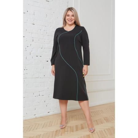 Female dress, size 54, black color-2