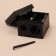 Cosmetic sharpener, with a lid, double, black color