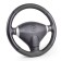 AutoProfi steering wheelchair, eco-leather with perforated, SAM-100 BK/BK, M