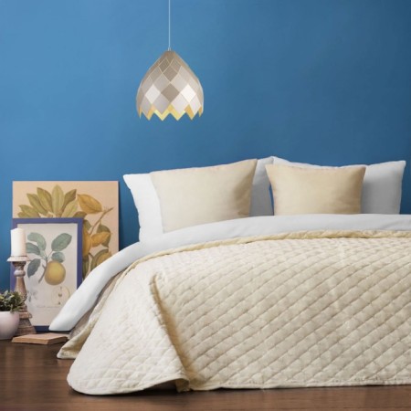 Bedspread with pillowcases "Tina", size 230x250 cm, creamy color