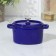 Cast iron pots Volcano, 250 ml, 14 × 7 × 9 cm, for feeding, blue color