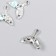 Decor for creativity metal, rhinestones "Tail of a mermaid with a flower" silver 2x2 cm