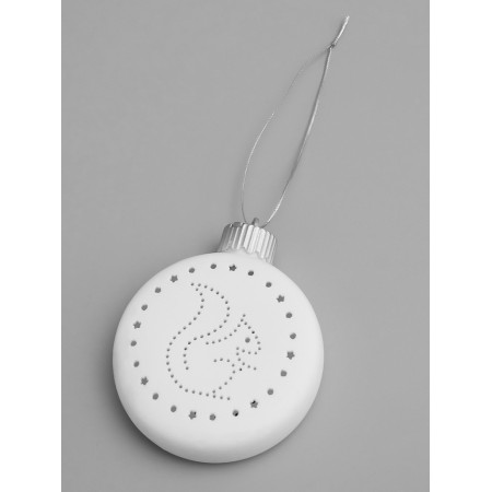 Christmas ball "Squirrel" 8.7x3.1x9.8 cm, 1 LED, LR44x3 (in the set), T/white-2