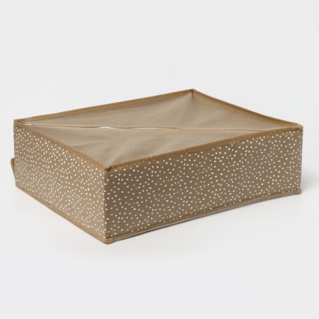 Organizer for storing linen of the Points, 24 cells, 30 × 30 × 10 cm, beige color-7
