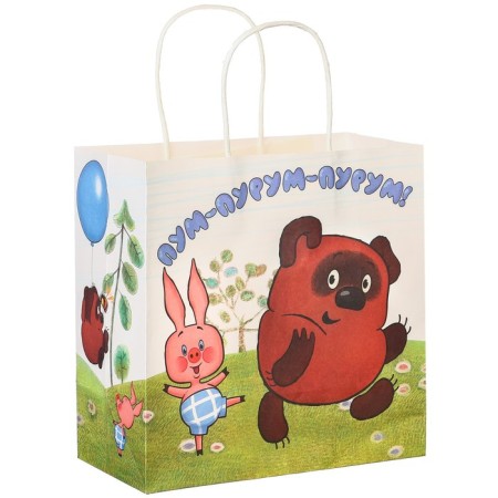 Gift package, 22x22x1 cm, craft, packaging, Winnie the Pooh-2