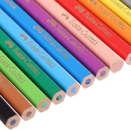Pencils 12 colors Faber-Castell Eco "Castle" 1201 7/2.8 mm, hexagonal housing, without a sharpener-2