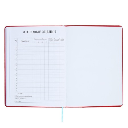 School diary for grades 5-11, PVC cover, Neon, Red-8