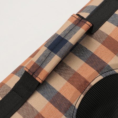 Bag - carrying for animals with a curtain, size L, 53 x 22 x 29 cm, checkered-5